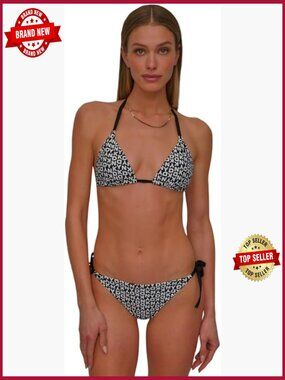 Triangle Bikini Set with Low Rise Side Tie Bottom